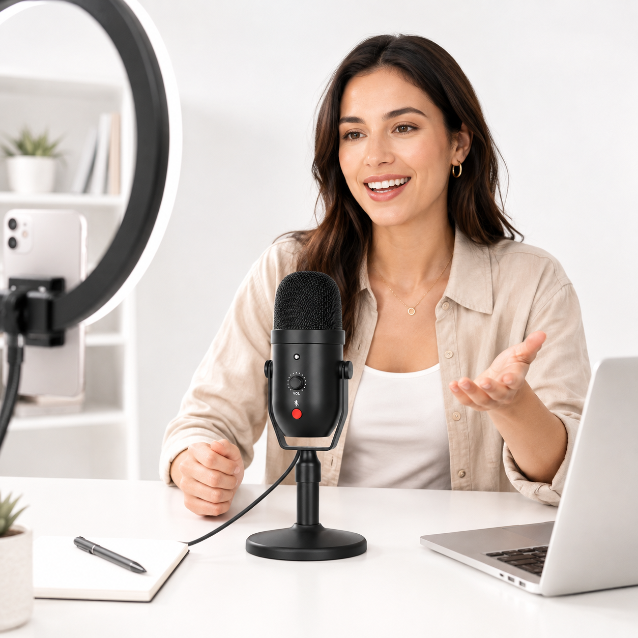 Professional Condenser Desktop Live Broadcast /USB Condenser Mic