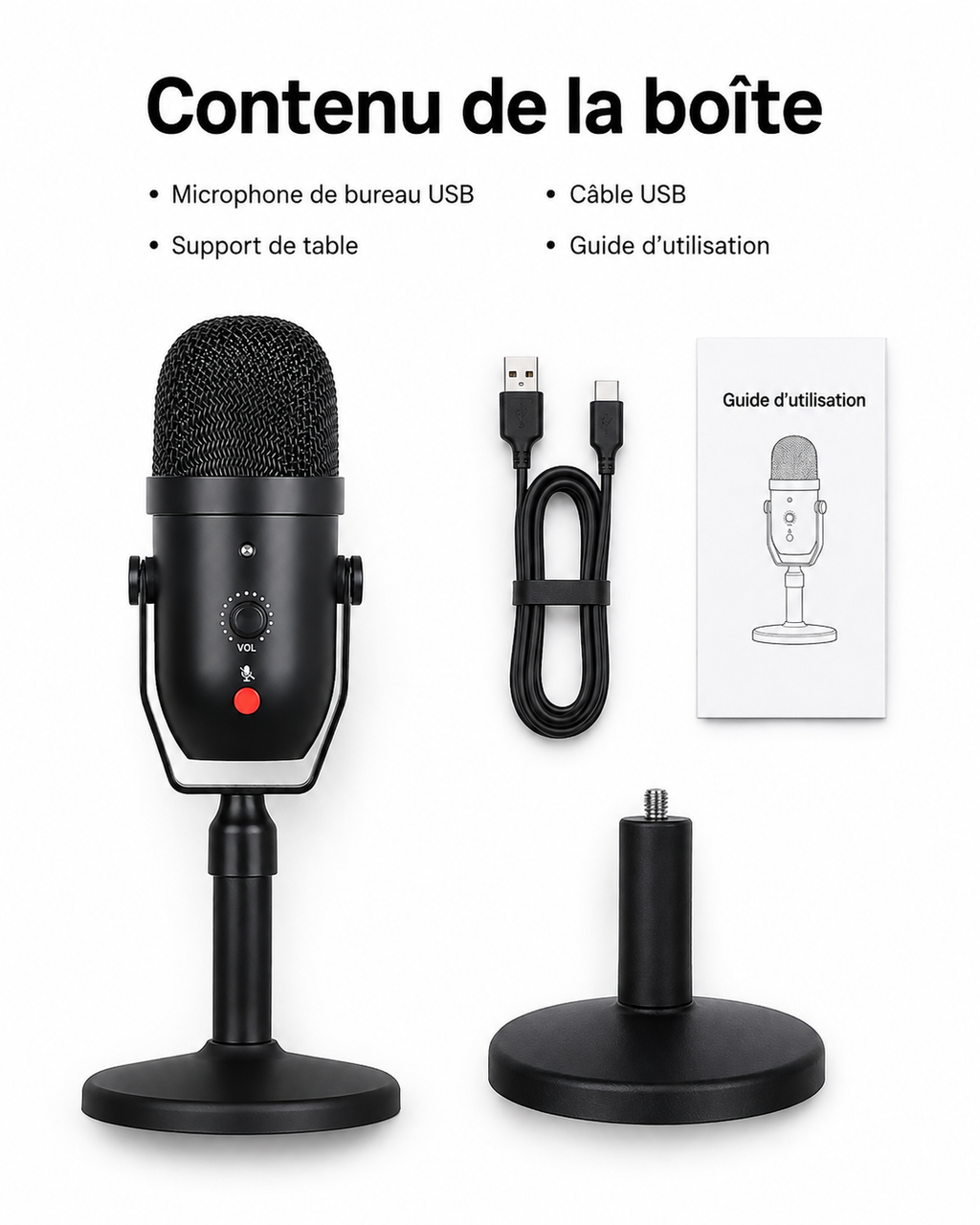 Professional Condenser Desktop Live Broadcast /USB Condenser Mic